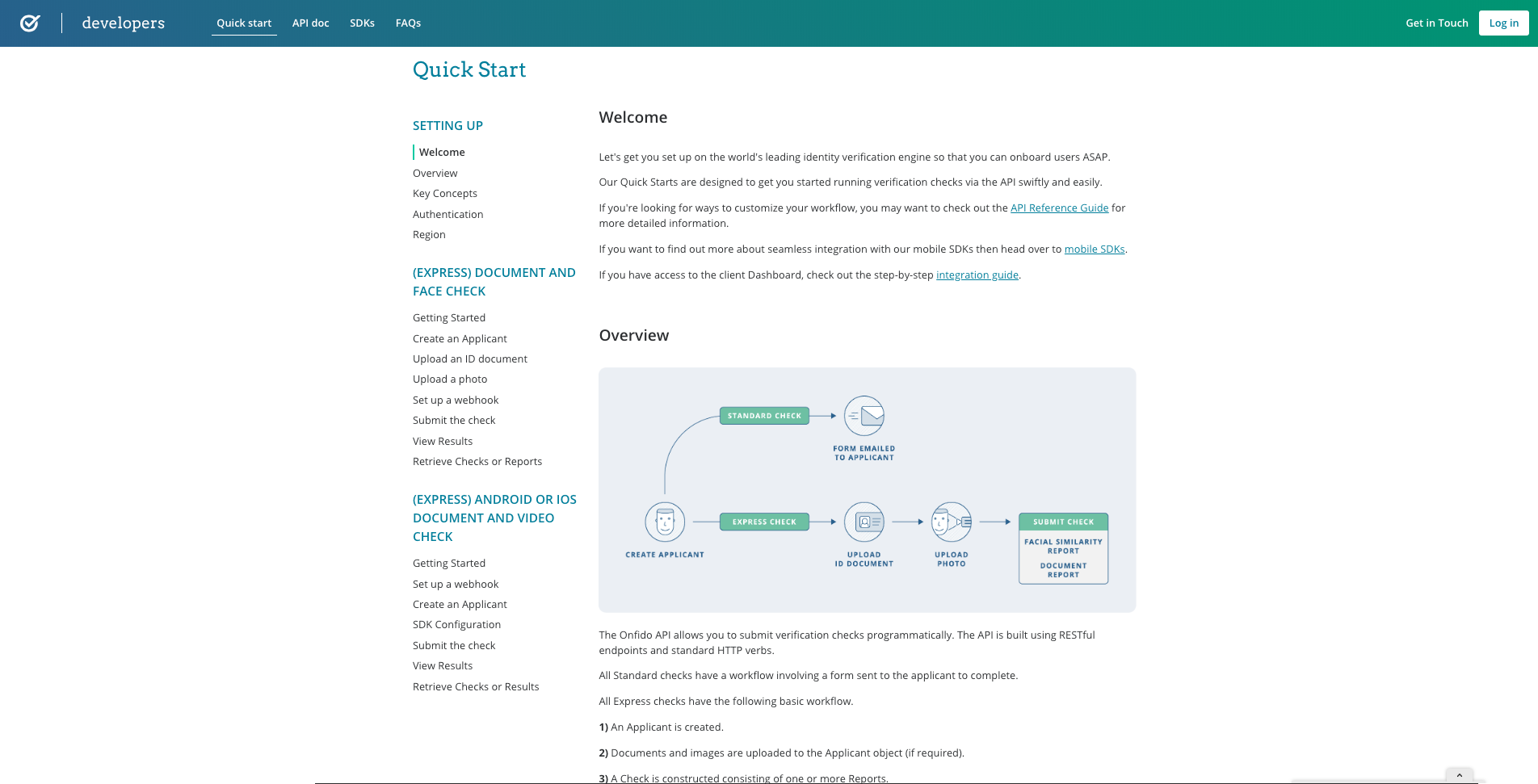 Onfido quickstart